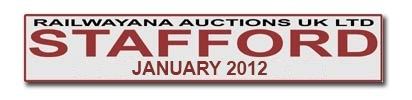 Railwayana Auctions UK - Stafford Auction - 22 January 2011